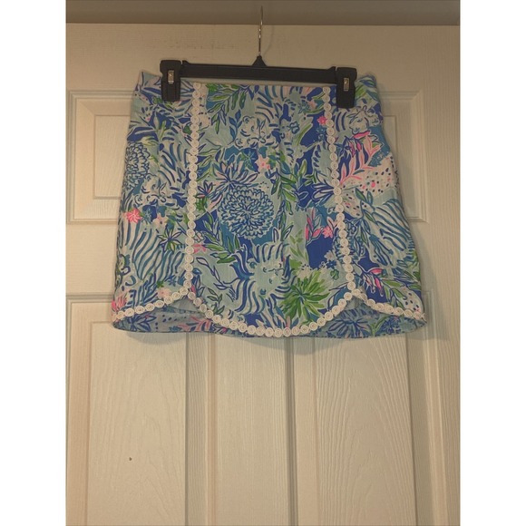Lilly Pulitzer Pants - Lilly Pulitzer Patty Skort Coastal Blue Lion Around, Size 2